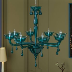 Portofino art glass chandelier